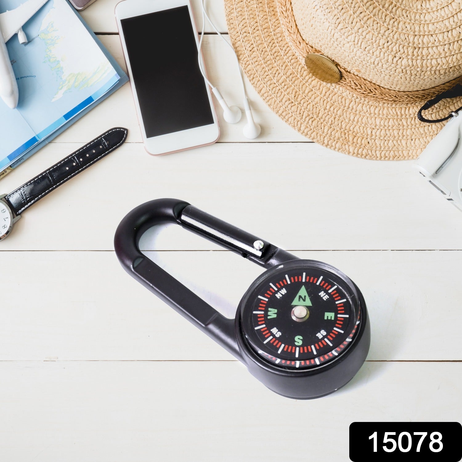 Clip Snap Hook Mini Compass (1 Pc / Mix Design) Clip Snap Hook Mini Compass (1 Pc / Mix Design)